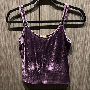 Velour purple tank